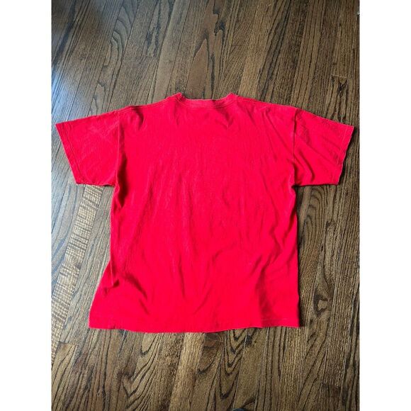 Vintage Logo 7 Chicago Bulls T-shirt Red Sz XL Single Stitch Rare Check Photos - Picture 10 of 10